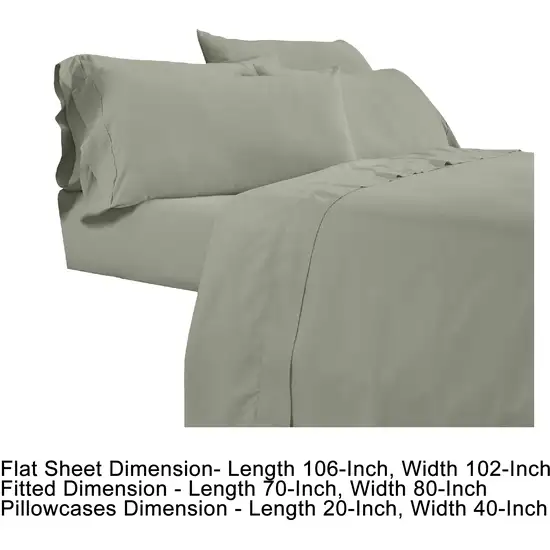 Minka 6 Piece King Bed Sheet Set, Soft Antimicrobial Microfiber, Green Photo 5