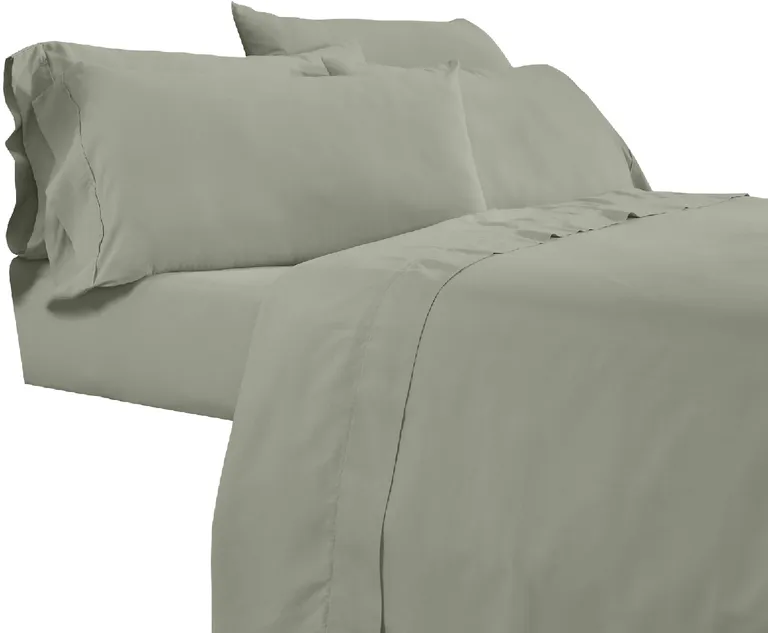 Minka 6 Piece King Bed Sheet Set, Soft Antimicrobial Microfiber, Green Photo 1