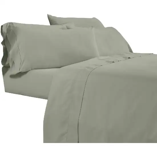 Minka 6 Piece King Bed Sheet Set, Soft Antimicrobial Microfiber, Green Photo 1