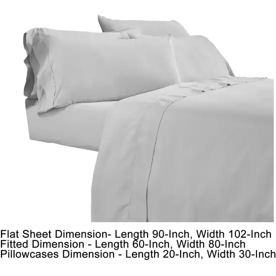 Minka 6 Piece Queen Bed Sheet Set, Soft Antimicrobial Microfiber, Gray Photo 5