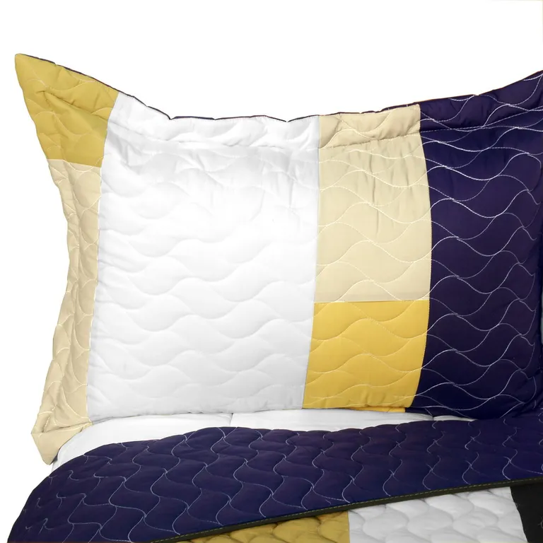 Morning Glory - 3PC Vermicelli - Quilted Patchwork Quilt Set (Full/Queen Size) Photo 2