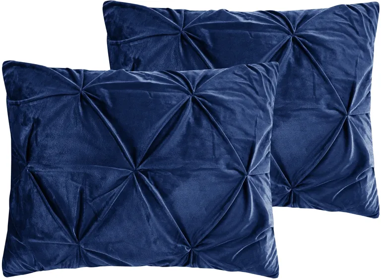 Navy Blue King PolYester 130 Thread Count Washable Down Comforter Set Photo 4