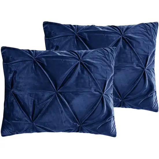 Navy Blue King PolYester 130 Thread Count Washable Down Comforter Set Photo 4