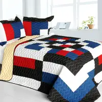 Photo of Once - 3PC Vermicelli - Quilted Patchwork Quilt Set (Full/Queen Size)