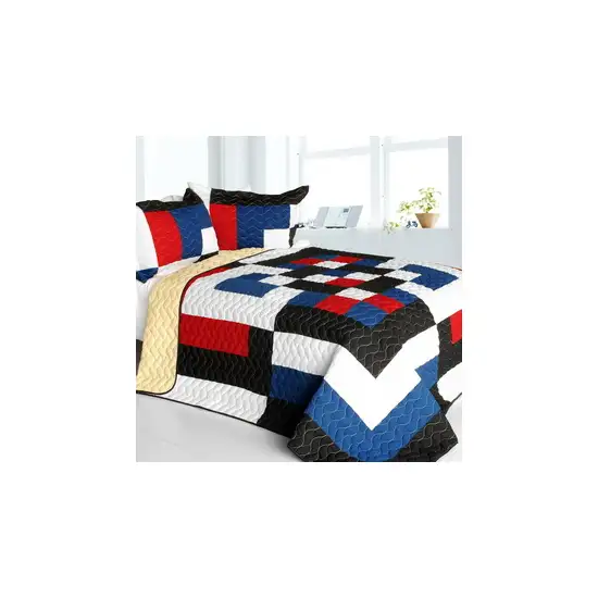 Once -  3PC Vermicelli - Quilted Patchwork Quilt Set (Full/Queen Size) Photo 2