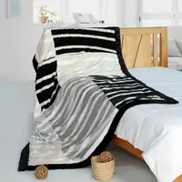 Photo of Onitiva - Classic Stripe - Patchwork Throw Blanket (61 by 86.6 inches)