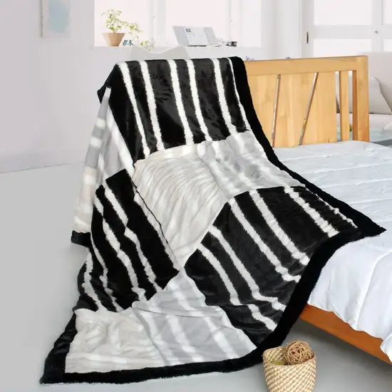 Onitiva - Fashion Stripes -  Stylish Patchwork Throw Blanket (61 by 86.6 inches) Photo 1