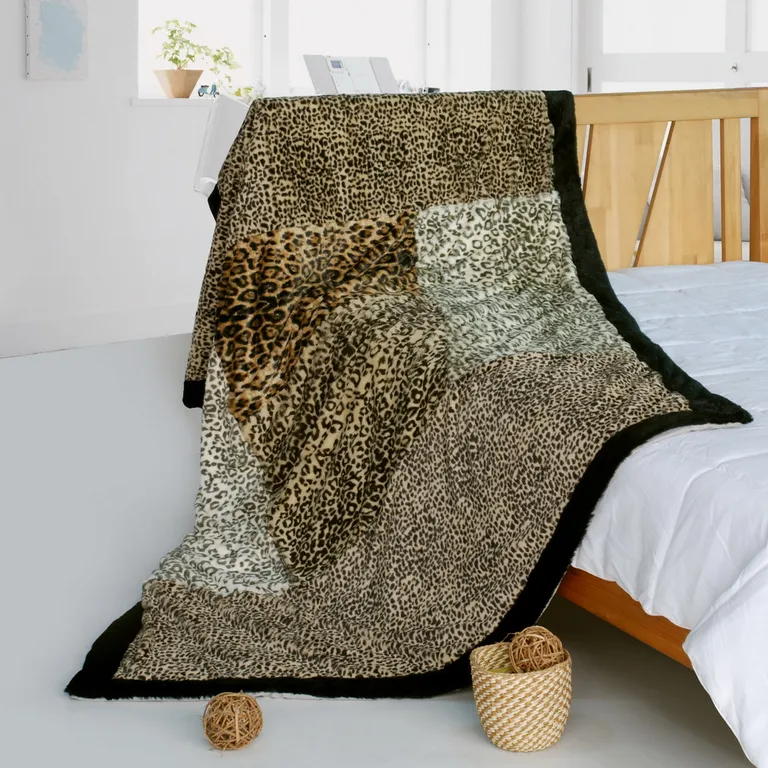 Onitiva - Leopard Art - Animal Style Patchwork Throw Blanket (61 by 86.6 inches) Photo 1