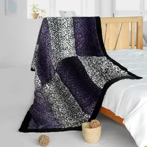 Photo of Onitiva - Leopard Secret - Animal Style Patchwork Throw Blanket (61 by 86.6 inches)