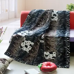 Photo of Onitiva - Primeval Flavor -B - Patchwork Throw Blanket (86.6 by 63 inches)