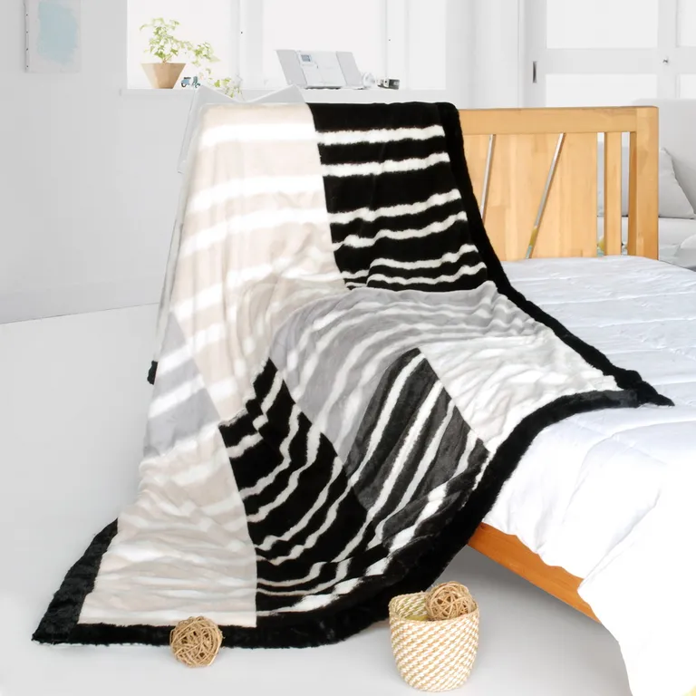 Onitiva - Stripe Beauty - Patchwork Throw Blanket (61 by 86.6 inches) Photo 1