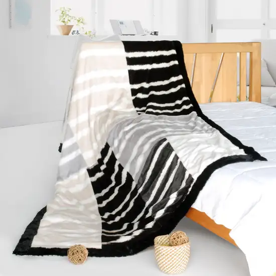 Onitiva - Stripe Beauty -  Patchwork Throw Blanket (61 by 86.6 inches) Photo 1