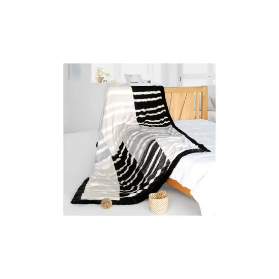 Onitiva - Stripe Beauty -  Patchwork Throw Blanket (61 by 86.6 inches) Photo 2