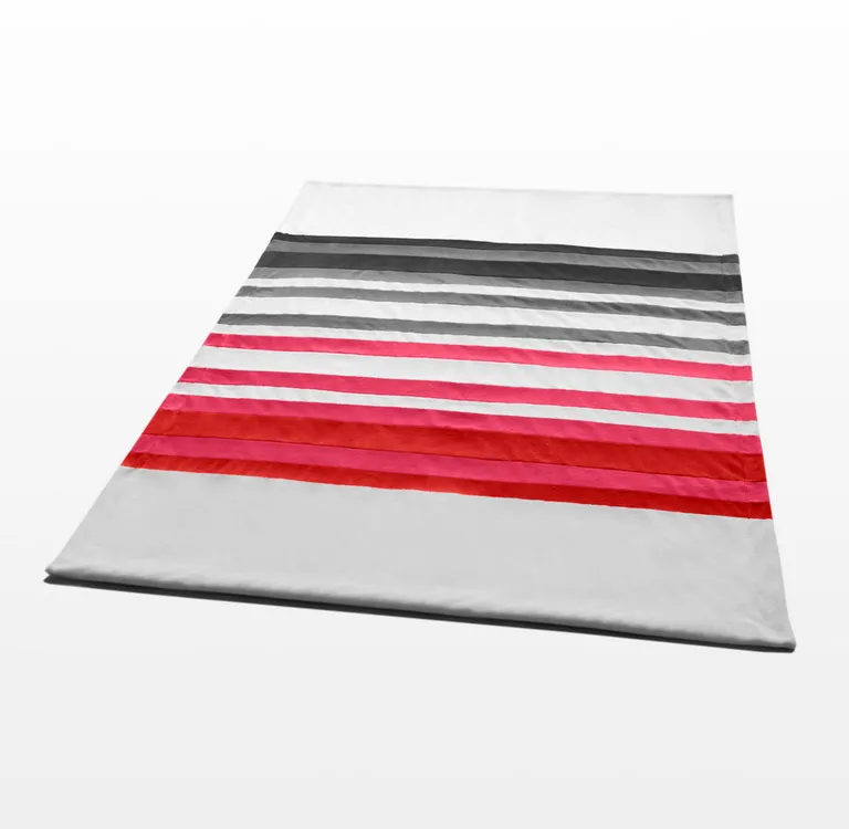 Onitiva - Stripes - Fantastic Dreams - Soft Coral Fleece Patchwork Throw Blanket (59 by 78.7 inches) Photo 3