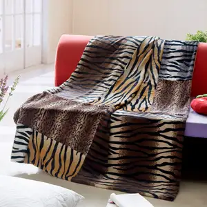 Photo of Onitiva - Tiger Stripes -A - Patchwork Throw Blanket (50 by 70 inches)