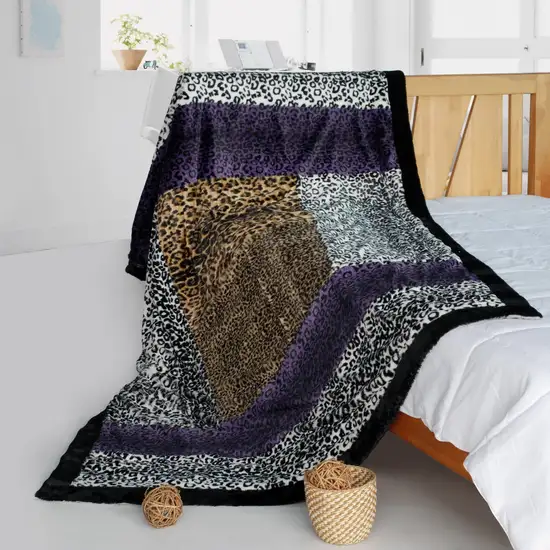 Onitiva - Wild Jungle -  Animal Style Patchwork Throw Blanket (61 by 86.6 inches) Photo 1