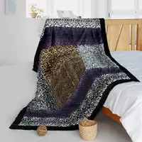Photo of Onitiva - Wild Jungle - Animal Style Patchwork Throw Blanket (61 by 86.6 inches)
