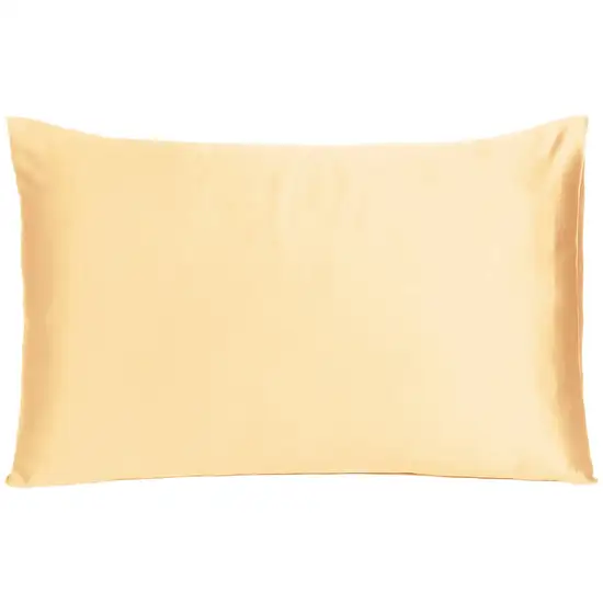 Pale Peach Dreamy Set Of 2 Silky Satin King Pillowcases Photo 2