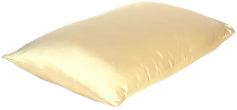 Pale Yellow Dreamy Set Of 2 Silky Satin Queen Pillowcases Photo 3