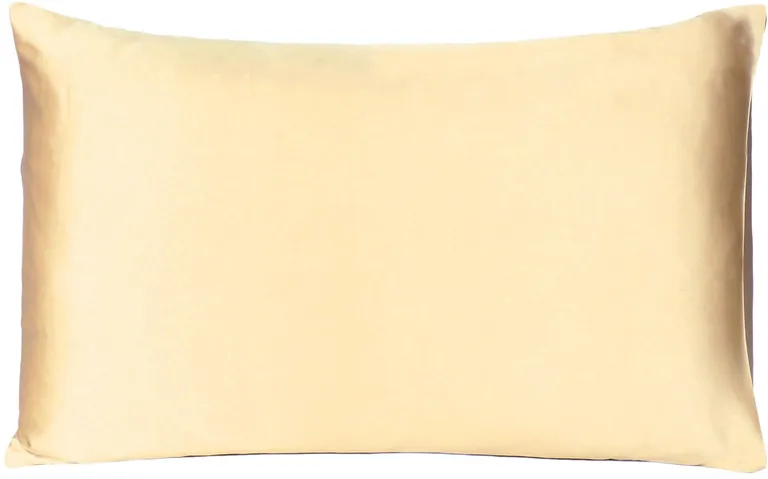 Pale Yellow Dreamy Set Of 2 Silky Satin Queen Pillowcases Photo 2