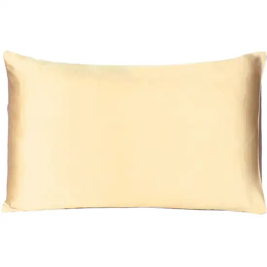 Pale Yellow Dreamy Set Of 2 Silky Satin Queen Pillowcases Photo 2