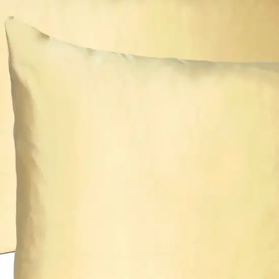 Pale Yellow Dreamy Set Of 2 Silky Satin Standard Pillowcases Photo 6