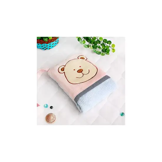 Pink Bear -  Fleece Throw Blanket Pillow Cushion / Travel Pillow Blanket (28.3 by 35.1 inches) Photo 2