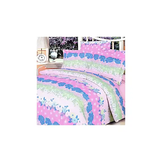 Pink Kaleidoscope -  100% Cotton 5PC Comforter Set (King Size) Photo 2