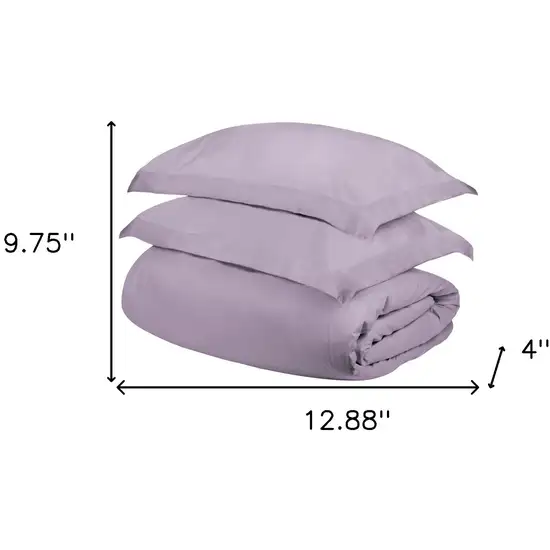 Pink Lavender King Cotton Blend 300 Thread Count Washable Duvet Cover Set Photo 5