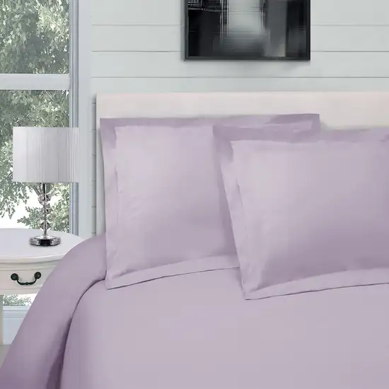 Pink Lavender King Cotton Blend 300 Thread Count Washable Duvet Cover Set Photo 4