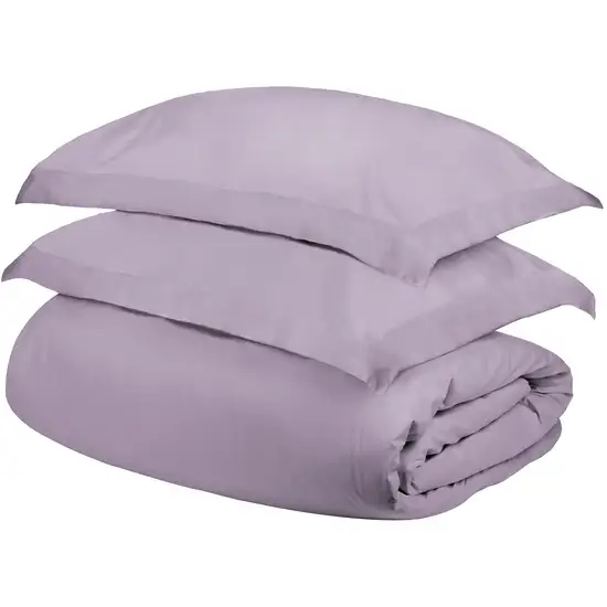 Pink Lavender Queen Cotton Blend 300 Thread Count Washable Duvet Cover Set Photo 1