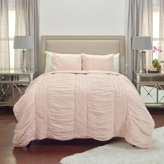 Pink Queen 100% Cotton 300 Thread Count Machine Washable Down Alternative Comforter Photo 2