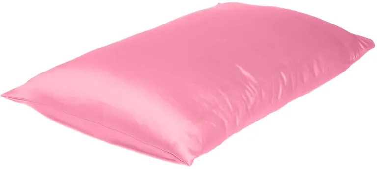 Pink Rose Dreamy Set Of 2 Silky Satin King Pillowcases Photo 2