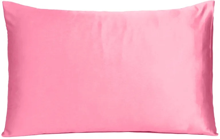 Pink Rose Dreamy Set Of 2 Silky Satin King Pillowcases Photo 1