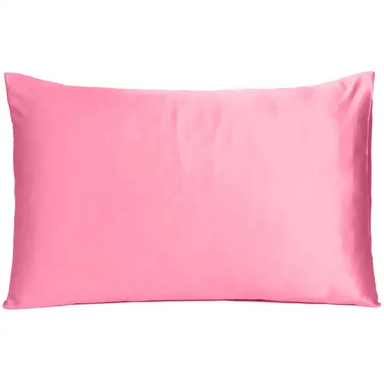 Pink Rose Dreamy Set Of 2 Silky Satin King Pillowcases Photo 1