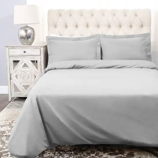 Platinum King 100% Cotton 300 Thread Count Washable Duvet Cover Set Photo 6