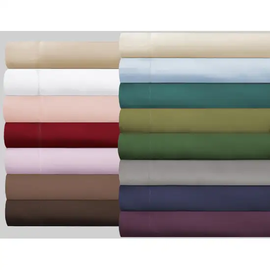 Plum  Cotton Blend 400 Thread Count Washable Duvet Cover Set Photo 2