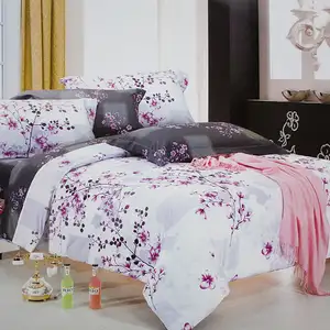 Photo of Plum in Snow - 100% Cotton 3PC Comforter Cover/Duvet Cover Combo (Twin Size)