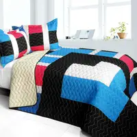 Photo of Pondweed - 3PC Vermicelli - Quilted Patchwork Quilt Set (Full/Queen Size)