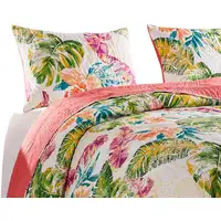 Photo of Porto 20 x 36 King Size Pillow Sham, Tropical Palm Leaves, Green and Blue