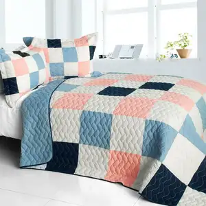 Photo of Princess Diaries - 3PC Vermicelli-Quilted Patchwork Quilt Set (Full/Queen Size)