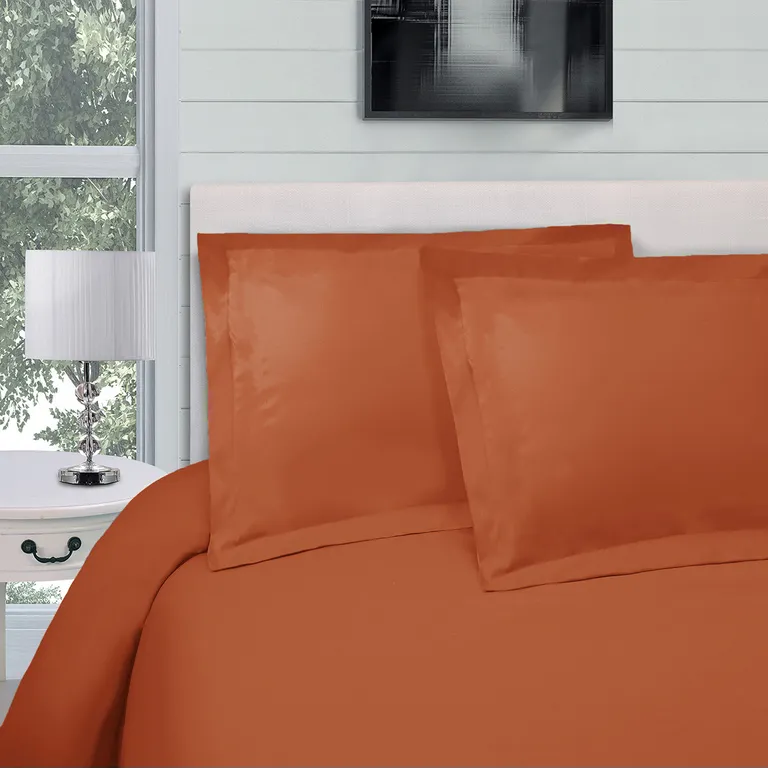 Pumpkin Cotton Blend 300 Thread Count Washable Duvet Cover Set Photo 4