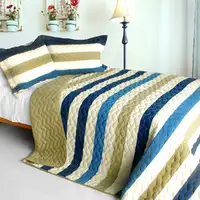 Photo of Pure Sea Air - 3PC Patchwork Quilt Set (Full/Queen Size)