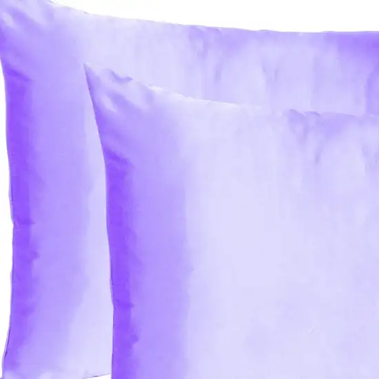 Purple Dreamy Set Of 2 Silky Satin King Pillowcases Photo 6