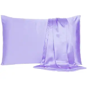 Photo of Purple Dreamy Set Of 2 Silky Satin King Pillowcases