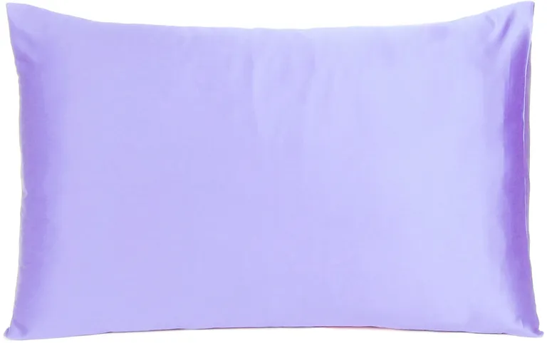 Purple Dreamy Set Of 2 Silky Satin King Pillowcases Photo 2