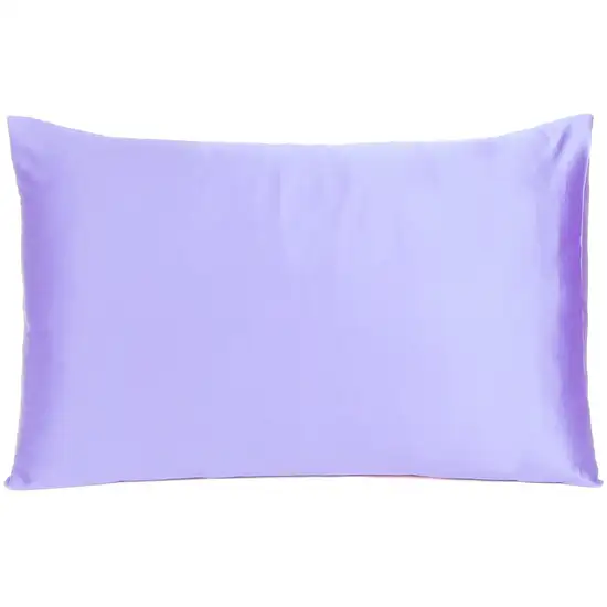 Purple Dreamy Set Of 2 Silky Satin King Pillowcases Photo 2