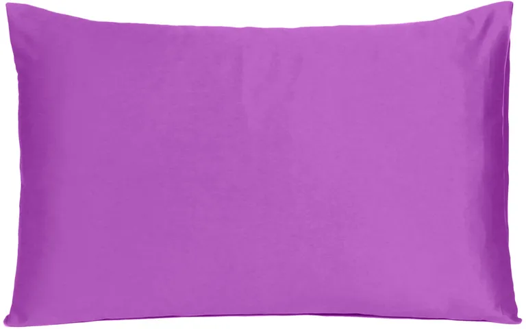 Purple Merlot Dreamy Set Of 2 Silky Satin Queen Pillowcases Photo 2