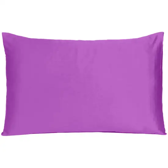 Purple Merlot Dreamy Set Of 2 Silky Satin Queen Pillowcases Photo 2