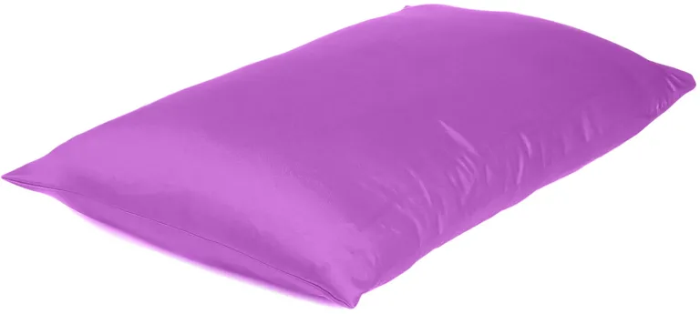 Purple Merlot Dreamy Set Of 2 Silky Satin Queen Pillowcases Photo 3